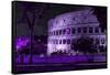 Dolce Vita Rome Collection - The Colosseum Purple Night-Philippe Hugonnard-Framed Stretched Canvas