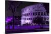 Dolce Vita Rome Collection - The Colosseum Purple Night-Philippe Hugonnard-Stretched Canvas