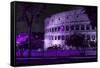 Dolce Vita Rome Collection - The Colosseum Purple Night-Philippe Hugonnard-Framed Stretched Canvas