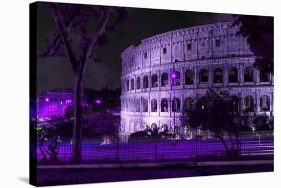 Dolce Vita Rome Collection - The Colosseum Purple Night-Philippe Hugonnard-Stretched Canvas