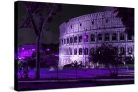 Dolce Vita Rome Collection - The Colosseum Purple Night-Philippe Hugonnard-Stretched Canvas