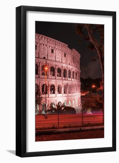 Dolce Vita Rome Collection - The Colosseum Red Night II-Philippe Hugonnard-Framed Photographic Print