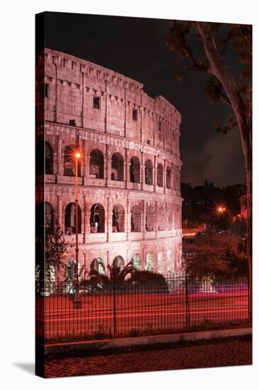 Dolce Vita Rome Collection - The Colosseum Red Night II-Philippe Hugonnard-Stretched Canvas