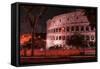 Dolce Vita Rome Collection - The Colosseum Red Night-Philippe Hugonnard-Framed Stretched Canvas