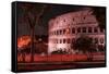 Dolce Vita Rome Collection - The Colosseum Red Night-Philippe Hugonnard-Framed Stretched Canvas