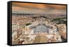 Dolce Vita Rome Collection - The Vatican City at Sunset-Philippe Hugonnard-Framed Stretched Canvas