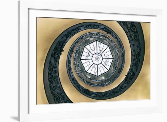 Dolce Vita Rome Collection - The Vatican Spiral Staircase Dark Beige-Philippe Hugonnard-Framed Photographic Print