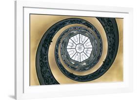 Dolce Vita Rome Collection - The Vatican Spiral Staircase Dark Beige-Philippe Hugonnard-Framed Photographic Print