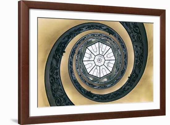 Dolce Vita Rome Collection - The Vatican Spiral Staircase Dark Beige-Philippe Hugonnard-Framed Photographic Print