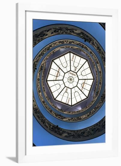 Dolce Vita Rome Collection - The Vatican Spiral Staircase Dark Blue II-Philippe Hugonnard-Framed Photographic Print