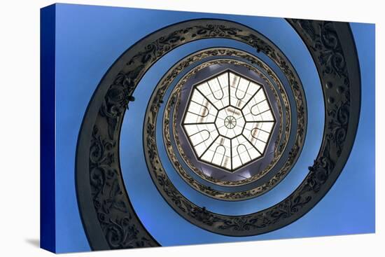 Dolce Vita Rome Collection - The Vatican Spiral Staircase Dark Blue-Philippe Hugonnard-Stretched Canvas