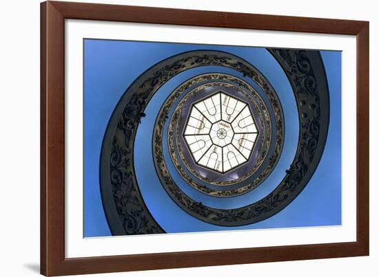 Dolce Vita Rome Collection - The Vatican Spiral Staircase Dark Blue-Philippe Hugonnard-Framed Photographic Print