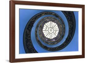 Dolce Vita Rome Collection - The Vatican Spiral Staircase Dark Blue-Philippe Hugonnard-Framed Photographic Print