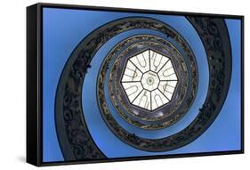 Dolce Vita Rome Collection - The Vatican Spiral Staircase Dark Blue-Philippe Hugonnard-Framed Stretched Canvas