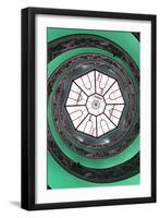 Dolce Vita Rome Collection - The Vatican Spiral Staircase Green II-Philippe Hugonnard-Framed Photographic Print