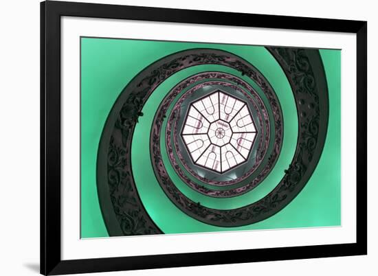 Dolce Vita Rome Collection - The Vatican Spiral Staircase Green-Philippe Hugonnard-Framed Photographic Print