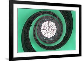 Dolce Vita Rome Collection - The Vatican Spiral Staircase Green-Philippe Hugonnard-Framed Photographic Print