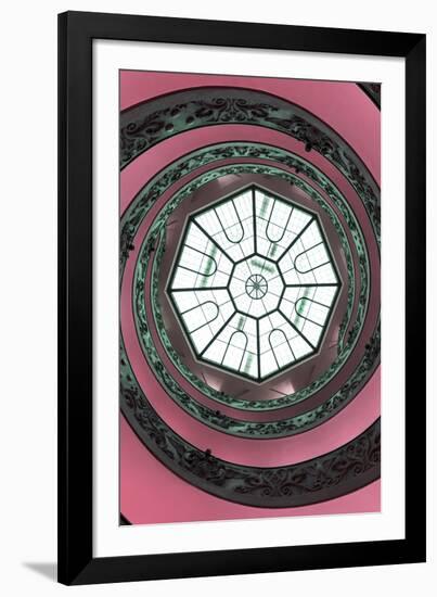 Dolce Vita Rome Collection - The Vatican Spiral Staircase Hot Pink II-Philippe Hugonnard-Framed Photographic Print