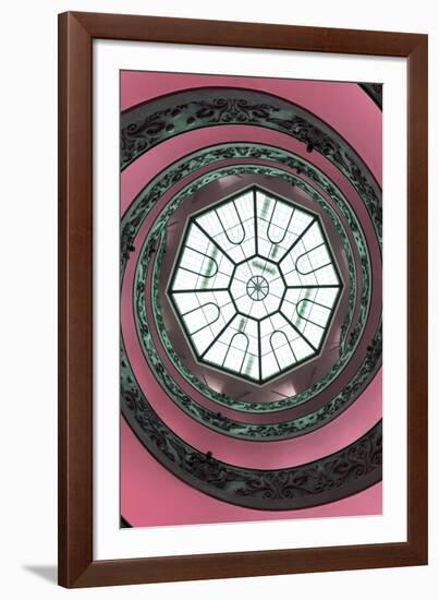 Dolce Vita Rome Collection - The Vatican Spiral Staircase Hot Pink II-Philippe Hugonnard-Framed Photographic Print