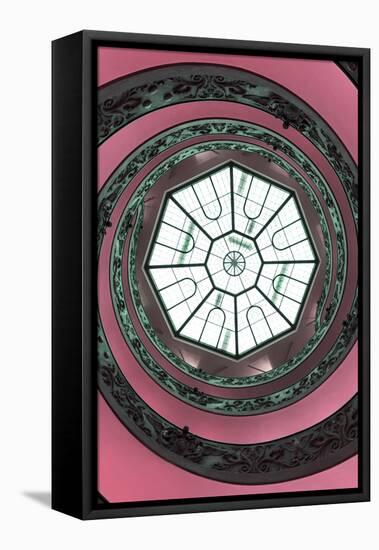 Dolce Vita Rome Collection - The Vatican Spiral Staircase Hot Pink II-Philippe Hugonnard-Framed Stretched Canvas