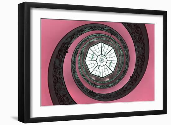 Dolce Vita Rome Collection - The Vatican Spiral Staircase Hot Pink-Philippe Hugonnard-Framed Photographic Print