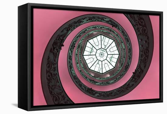 Dolce Vita Rome Collection - The Vatican Spiral Staircase Hot Pink-Philippe Hugonnard-Framed Stretched Canvas