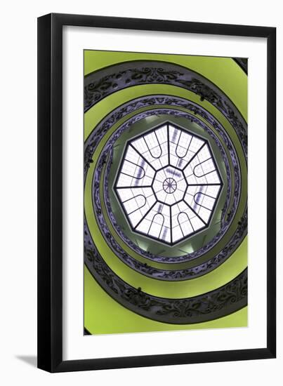 Dolce Vita Rome Collection - The Vatican Spiral Staircase Lime Green II-Philippe Hugonnard-Framed Photographic Print