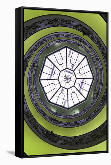 Dolce Vita Rome Collection - The Vatican Spiral Staircase Lime Green II-Philippe Hugonnard-Framed Stretched Canvas