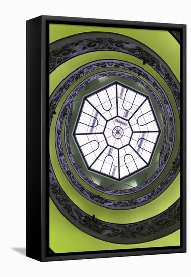 Dolce Vita Rome Collection - The Vatican Spiral Staircase Lime Green II-Philippe Hugonnard-Framed Stretched Canvas