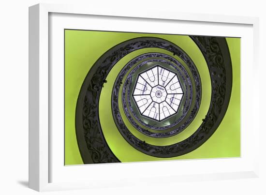 Dolce Vita Rome Collection - The Vatican Spiral Staircase Lime Green-Philippe Hugonnard-Framed Photographic Print