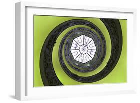 Dolce Vita Rome Collection - The Vatican Spiral Staircase Lime Green-Philippe Hugonnard-Framed Photographic Print
