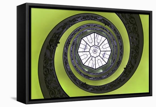 Dolce Vita Rome Collection - The Vatican Spiral Staircase Lime Green-Philippe Hugonnard-Framed Stretched Canvas