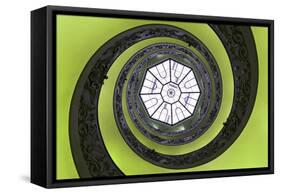 Dolce Vita Rome Collection - The Vatican Spiral Staircase Lime Green-Philippe Hugonnard-Framed Stretched Canvas