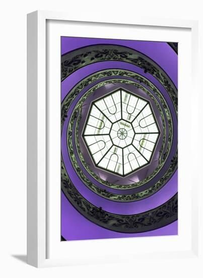 Dolce Vita Rome Collection - The Vatican Spiral Staircase Purple II-Philippe Hugonnard-Framed Premium Photographic Print