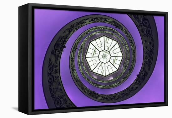 Dolce Vita Rome Collection - The Vatican Spiral Staircase Purple-Philippe Hugonnard-Framed Stretched Canvas