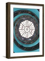 Dolce Vita Rome Collection - The Vatican Spiral Staircase Turquoise II-Philippe Hugonnard-Framed Photographic Print