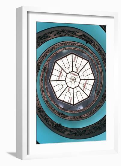 Dolce Vita Rome Collection - The Vatican Spiral Staircase Turquoise II-Philippe Hugonnard-Framed Photographic Print