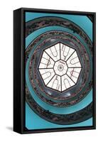 Dolce Vita Rome Collection - The Vatican Spiral Staircase Turquoise II-Philippe Hugonnard-Framed Stretched Canvas