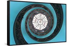 Dolce Vita Rome Collection - The Vatican Spiral Staircase Turquoise-Philippe Hugonnard-Framed Stretched Canvas