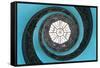 Dolce Vita Rome Collection - The Vatican Spiral Staircase Turquoise-Philippe Hugonnard-Framed Stretched Canvas