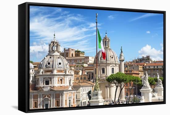 Dolce Vita Rome Collection - View of Rome-Philippe Hugonnard-Framed Stretched Canvas