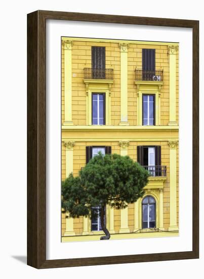 Dolce Vita Rome Collection - Yellow Building Facade II-Philippe Hugonnard-Framed Photographic Print