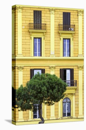 Dolce Vita Rome Collection - Yellow Building Facade II-Philippe Hugonnard-Stretched Canvas