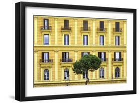 Dolce Vita Rome Collection - Yellow Building Facade-Philippe Hugonnard-Framed Photographic Print