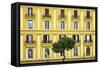 Dolce Vita Rome Collection - Yellow Building Facade-Philippe Hugonnard-Framed Stretched Canvas