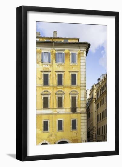 Dolce Vita Rome Collection - Yellow Buildings Facade II-Philippe Hugonnard-Framed Photographic Print