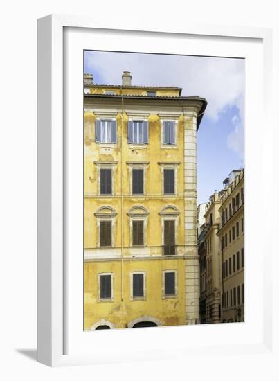 Dolce Vita Rome Collection - Yellow Buildings Facade II-Philippe Hugonnard-Framed Photographic Print