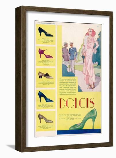 Dolcis Shoes Advertisement-null-Framed Art Print