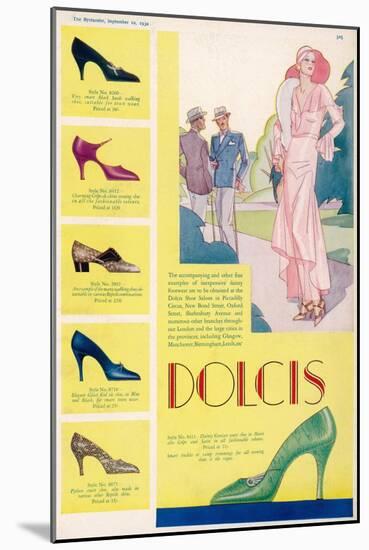 Dolcis Shoes Advertisement-null-Mounted Art Print