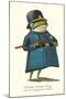 Doleful Frog as Policeman-null-Mounted Art Print